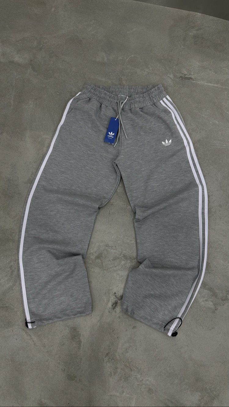 Adidas Yazlık Baggy Nakış Çizgi Detay (Gri)