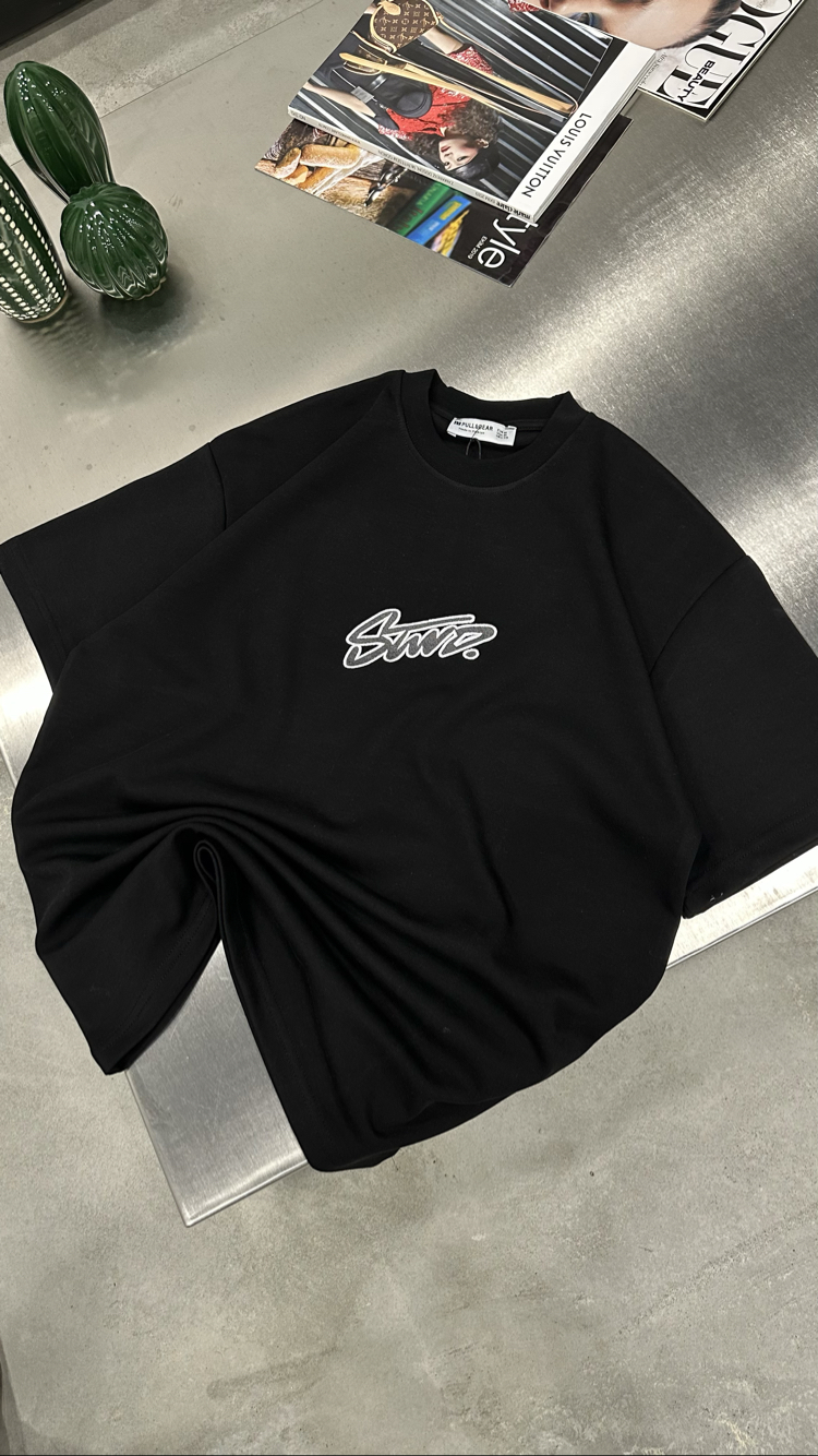 STWD Nakış T-Shirt (Siyah)