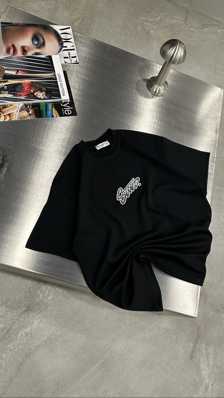 STWD Nakış T-Shirt (Siyah)