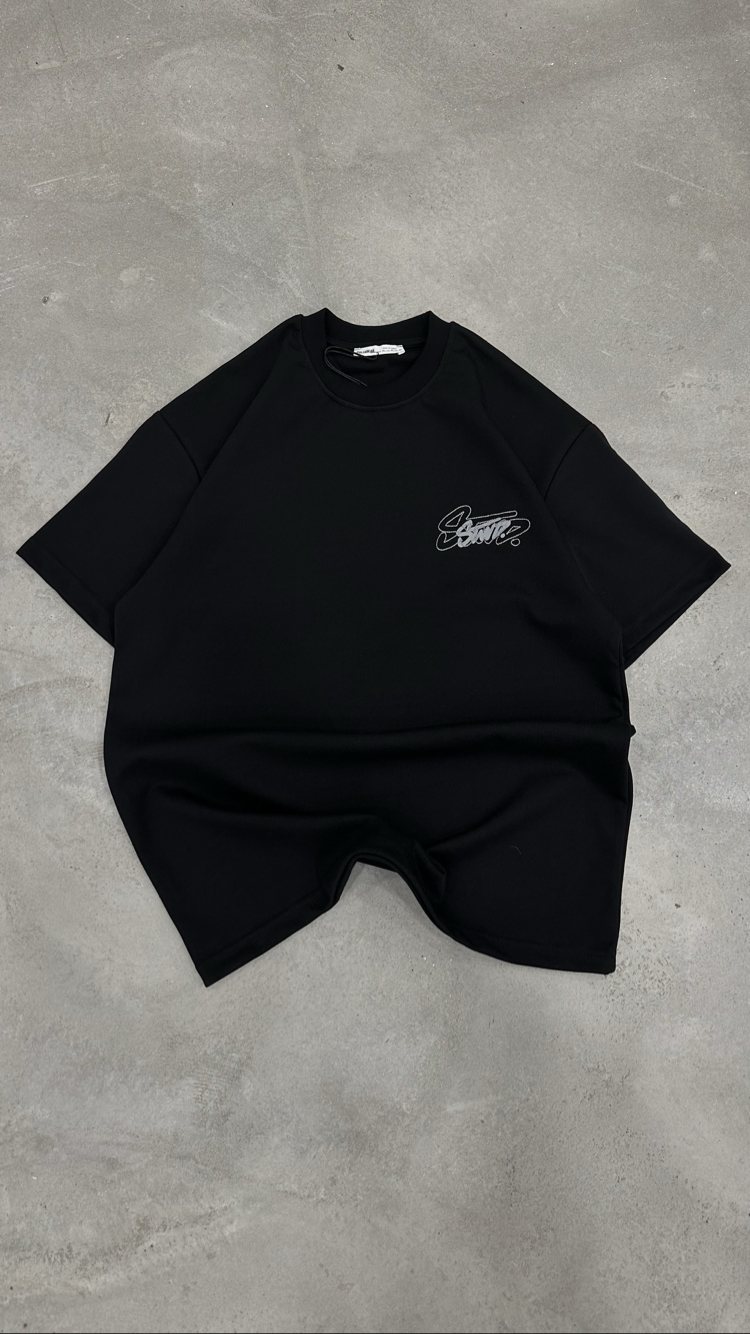 STWD Baskı - Nakış T-Shirt (Siyah)