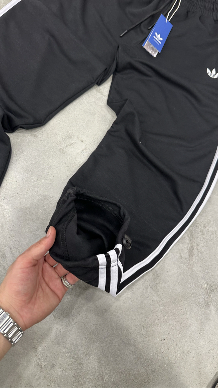 Adidas Yazlık Baggy Nakış Çizgi Detay (Siyah)