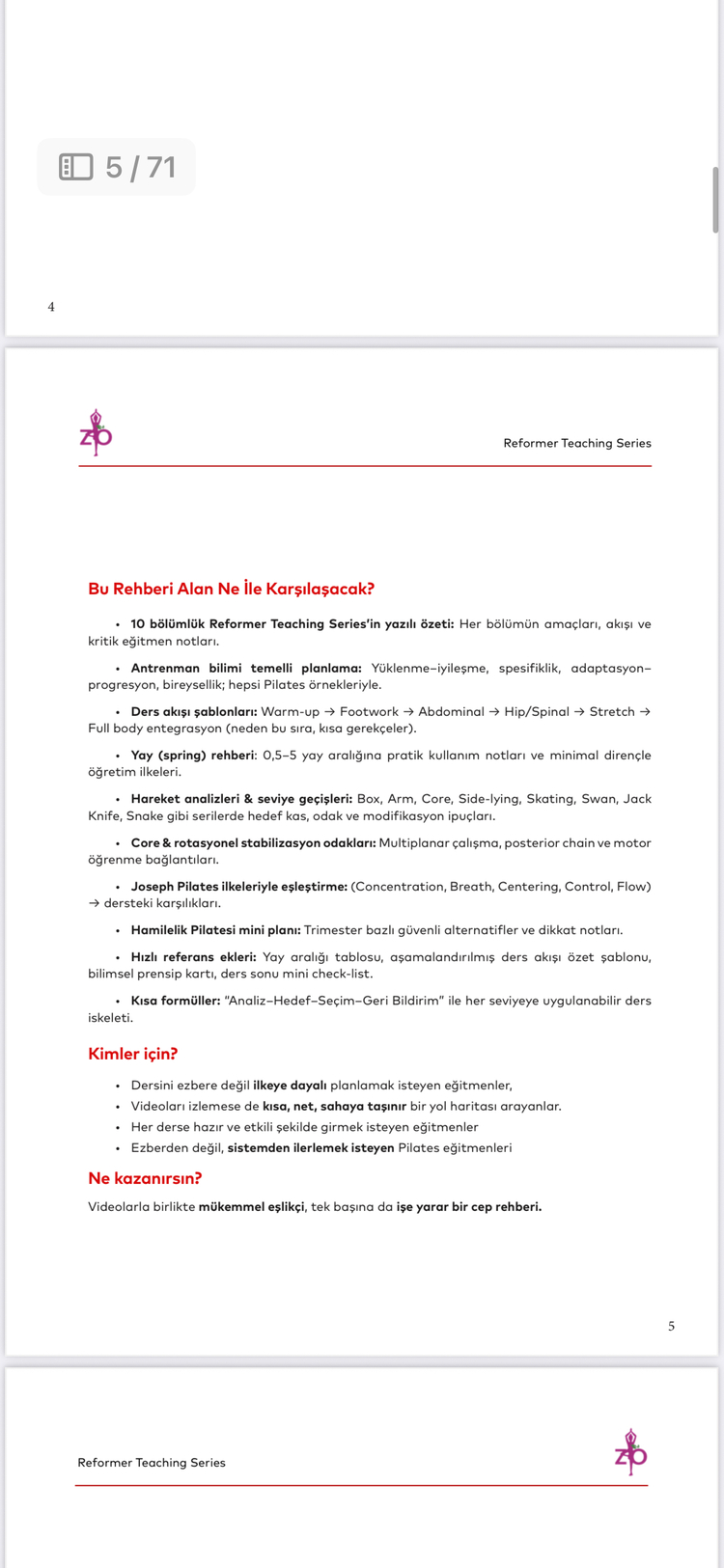 Reformer Teaching Series – Antrenman Bilimi ve Planlama Rehberi (60 sayfa)