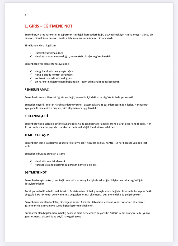Hareket Aileleri Sistemi – 155 sayfalık- Eğitmen Rehberi (PDF)