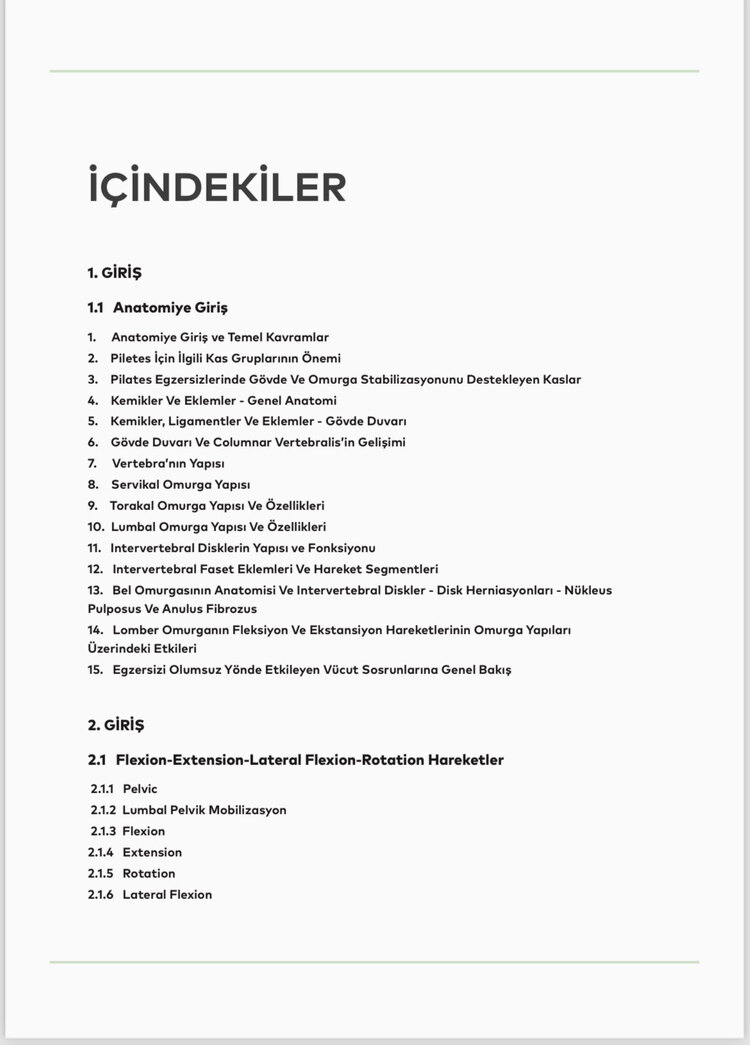 Omurga Hareketliliği ve Pilates Ekipmanlarıyla Eğitim Üzerine Kapsamlı Rehber