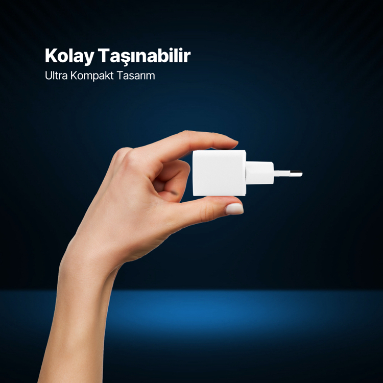 ttec SmartCharger GAN 20W PD Seyahat Hızlı Şarj Aleti + USB-C - Lightning 150cm Kablo