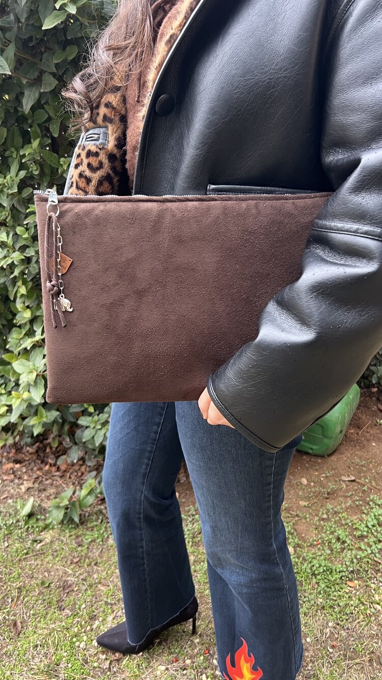 Kahverengi Clutch Çanta