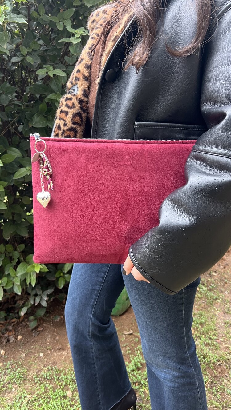 Bordo Clutch Çanta