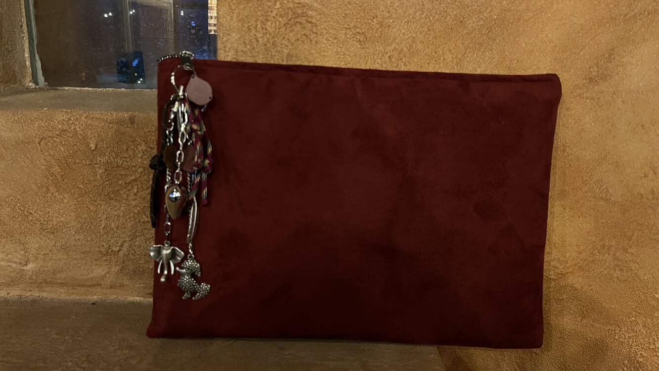 Bordo Clutch Çanta
