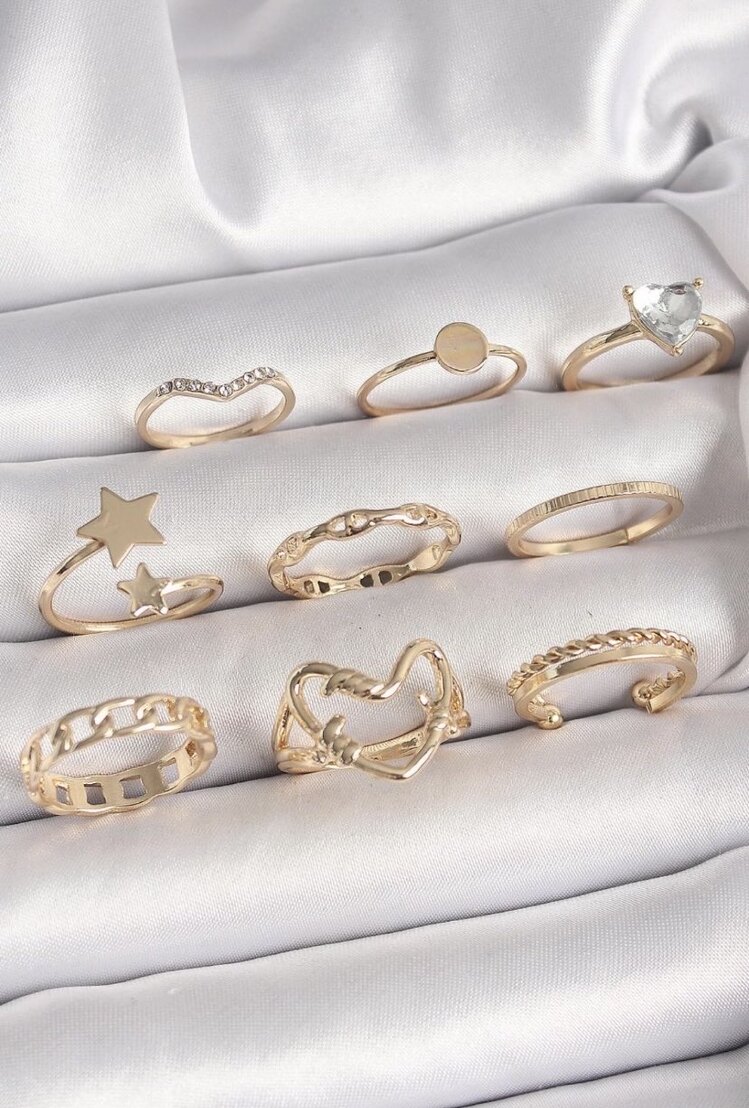 Gold Yüzük Set Kombin