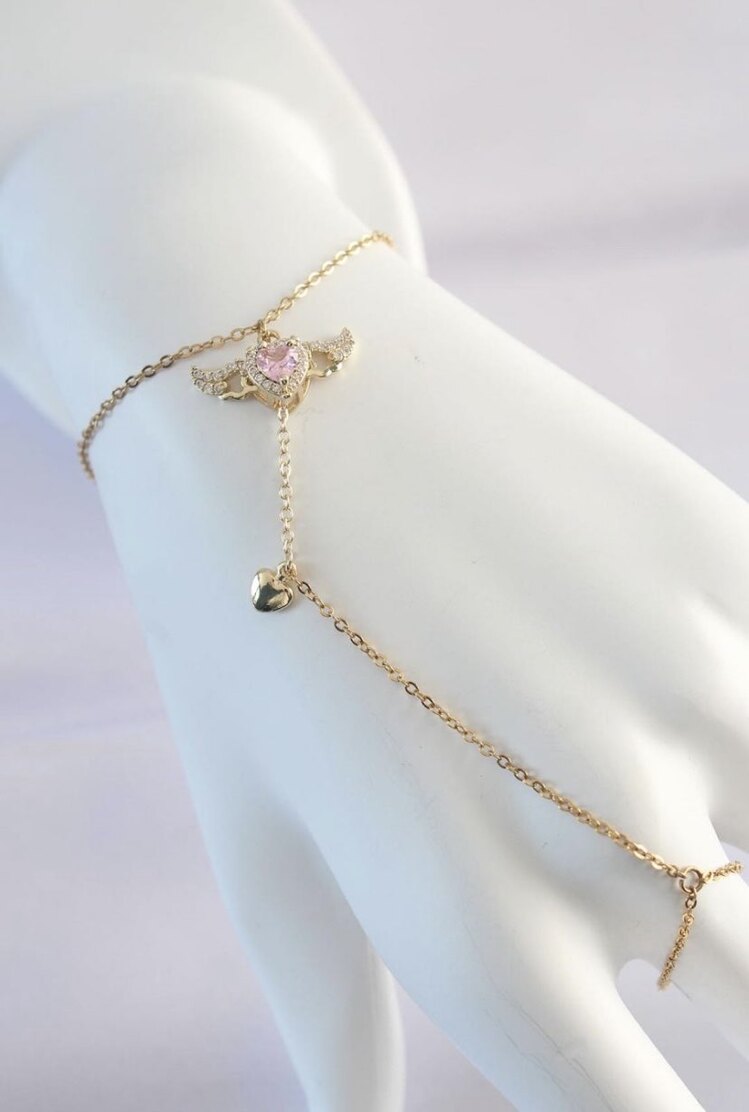 Pembe Kanatlı Kalp Model Şahmeran