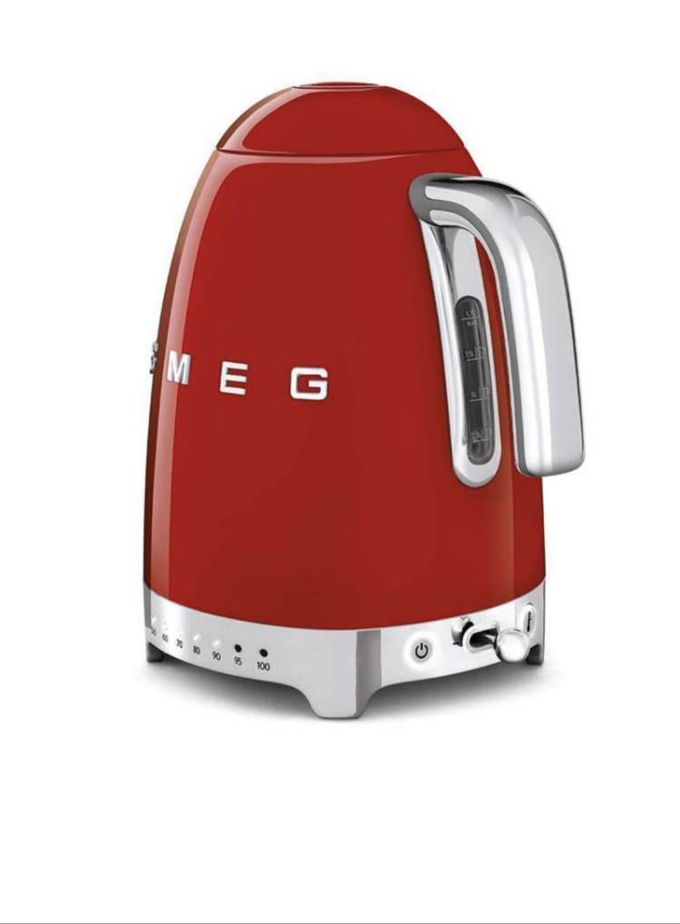 Smeg ısı ayarlı kettle (Kırmızı)