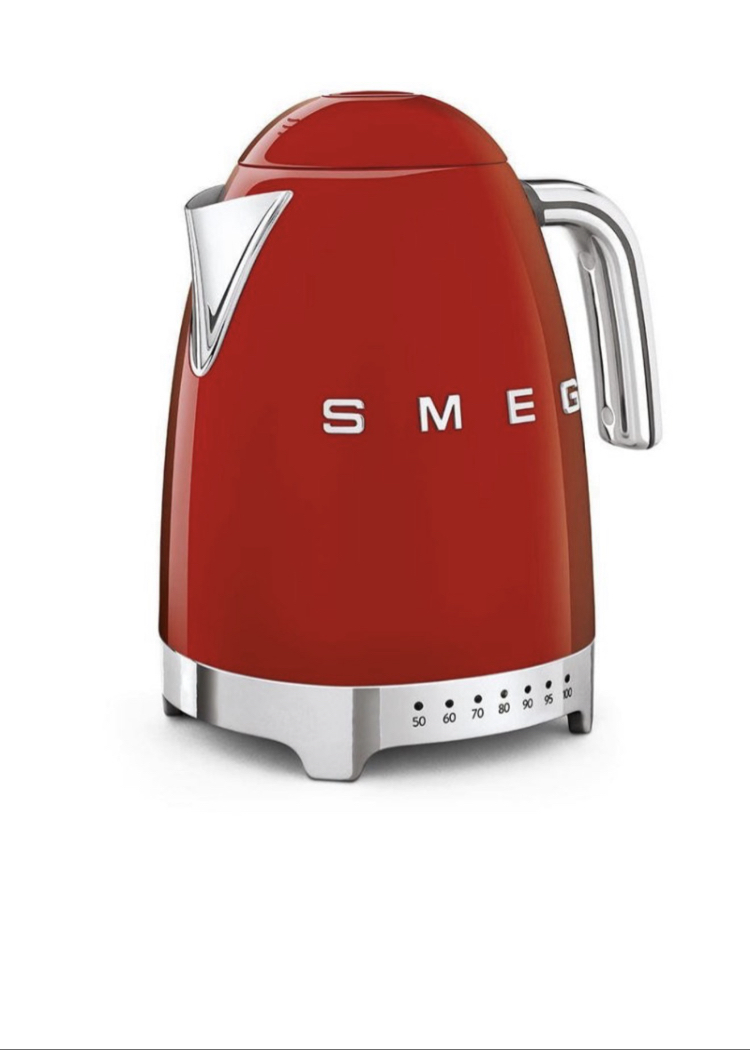 Smeg ısı ayarlı kettle (Kırmızı)
