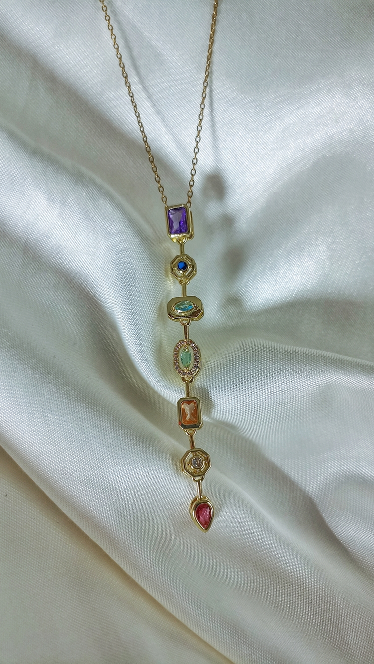 7 Element Y Kolye (Gold)