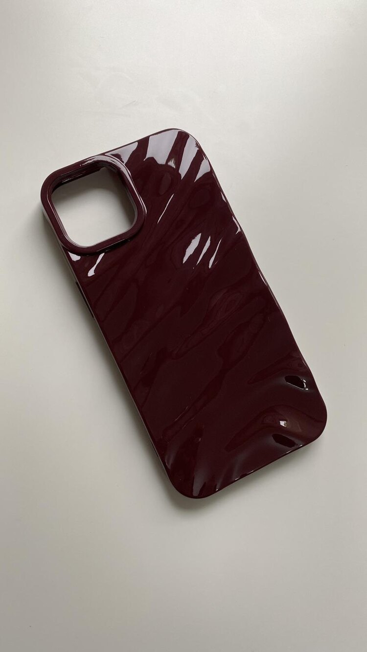 iPhone 15 Pro Max Bordo Dalga Telefon Kılıfı 