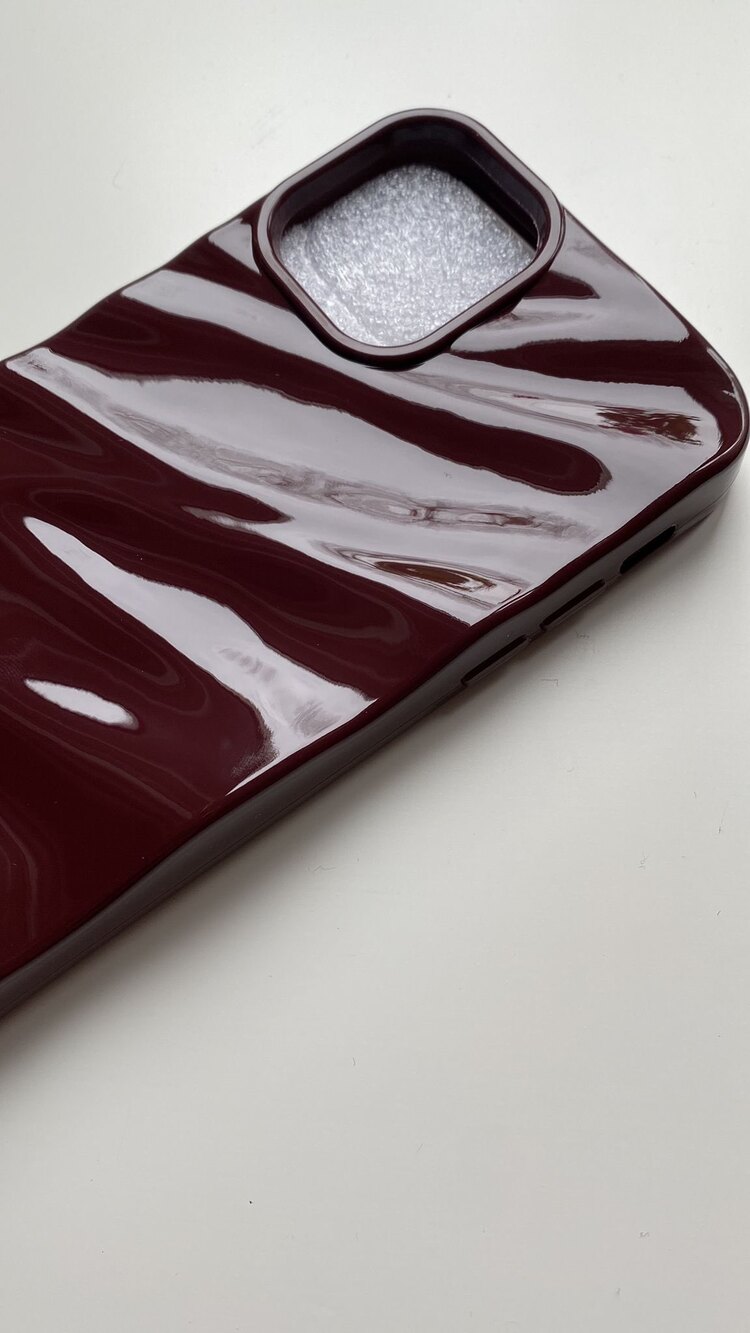 iPhone 14 Pro Max Bordo Dalga Telefon Kılıfı
