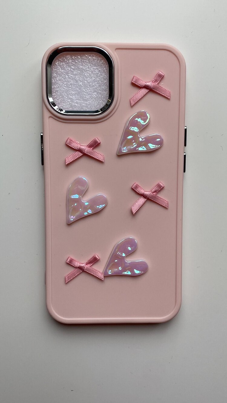 iPhone 13 Pro Max Kurdele Pembe Telefon Kılıfı 