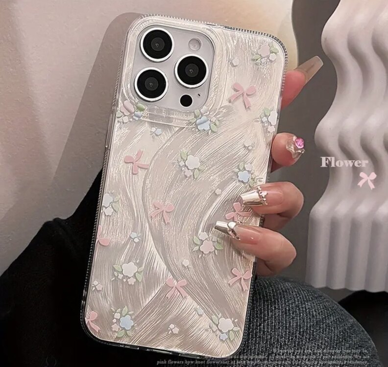 iPhone 13/14/15 Çiçek Telefon Kılıfı