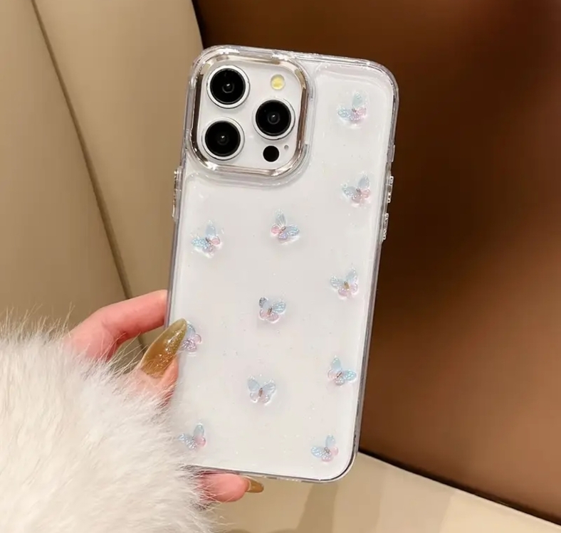 iPhone 14 Plus/ 15 Plus Kelebek Telefon Kılıfı 