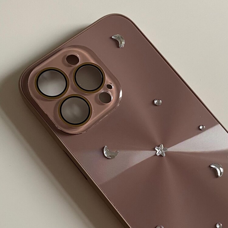 iPhone 16 Pro Kahverengi Ay Yıldız Telefon Kılıfı 