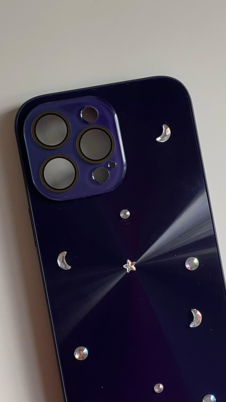 iPhone 14 Pro Max Mor Ay Yıldız Telefon Kılıfı