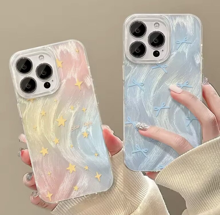 iPhone 16E Mavi Fiyonk Telefon Kılıfı