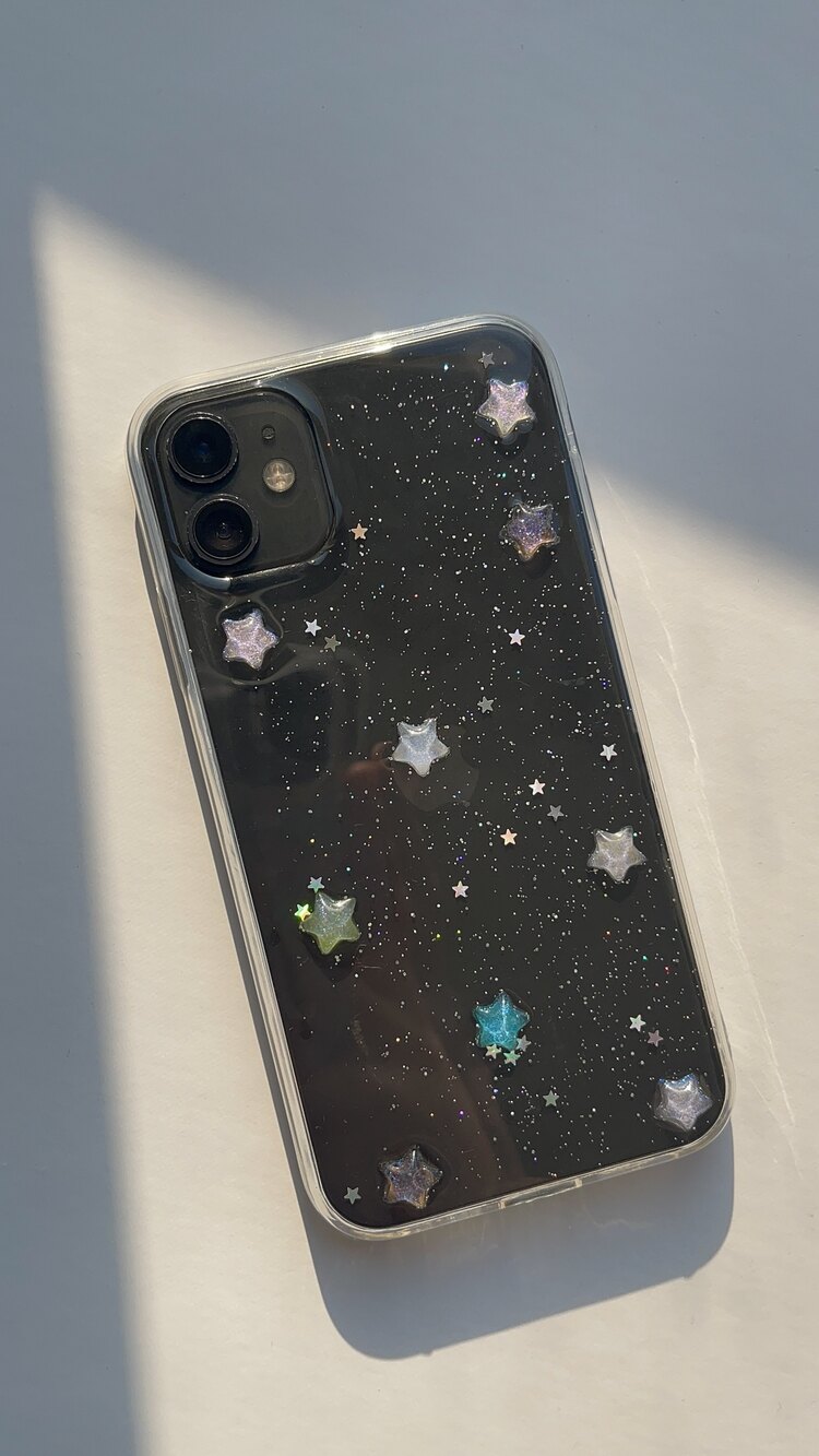 iPhone 14 Pro/ 15 Pro Renkli Yıldız Telefon Kılıfı 
