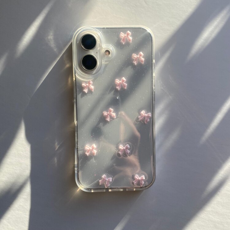 iPhone 16 Pembe Minik Fiyonk Telefon Kılıfı