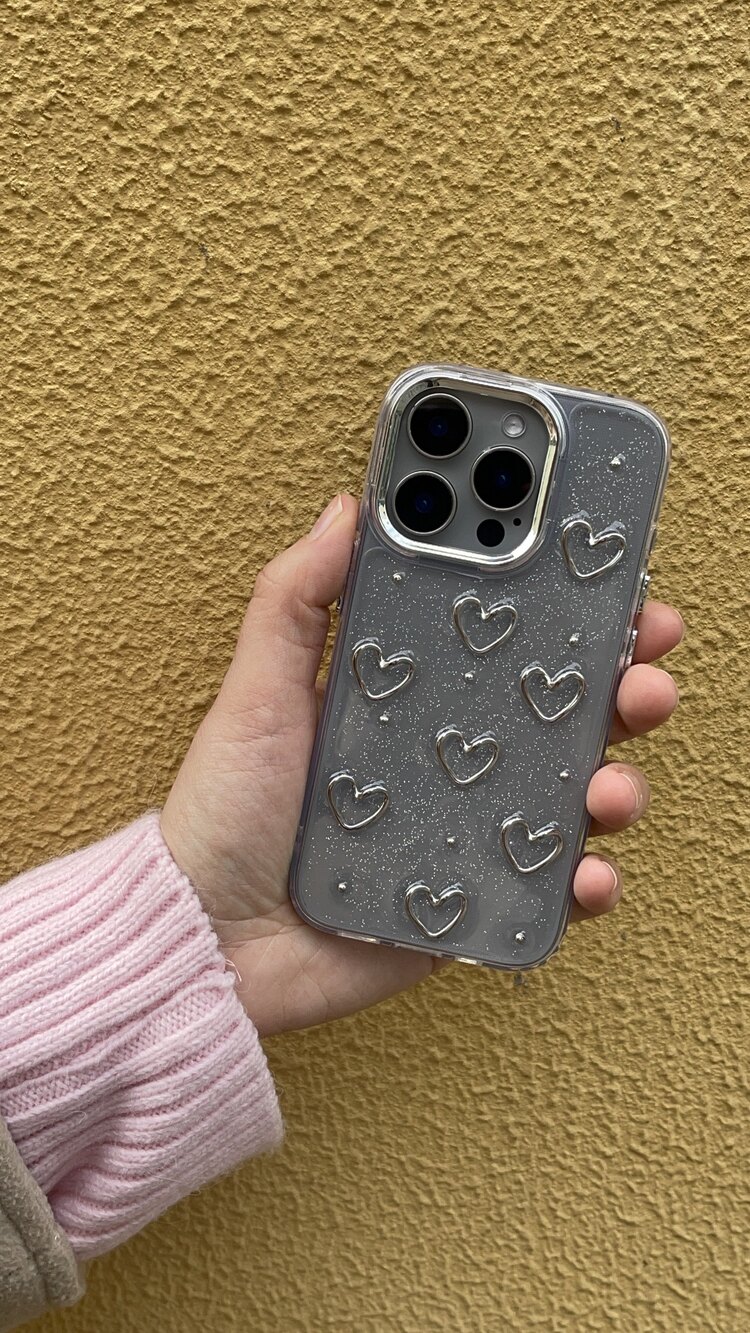 iPhone 13/14/15 Kalp Telefon Kılıfı