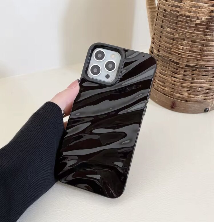 iPhone 11 Siyah Dalga Telefon Kılıfı