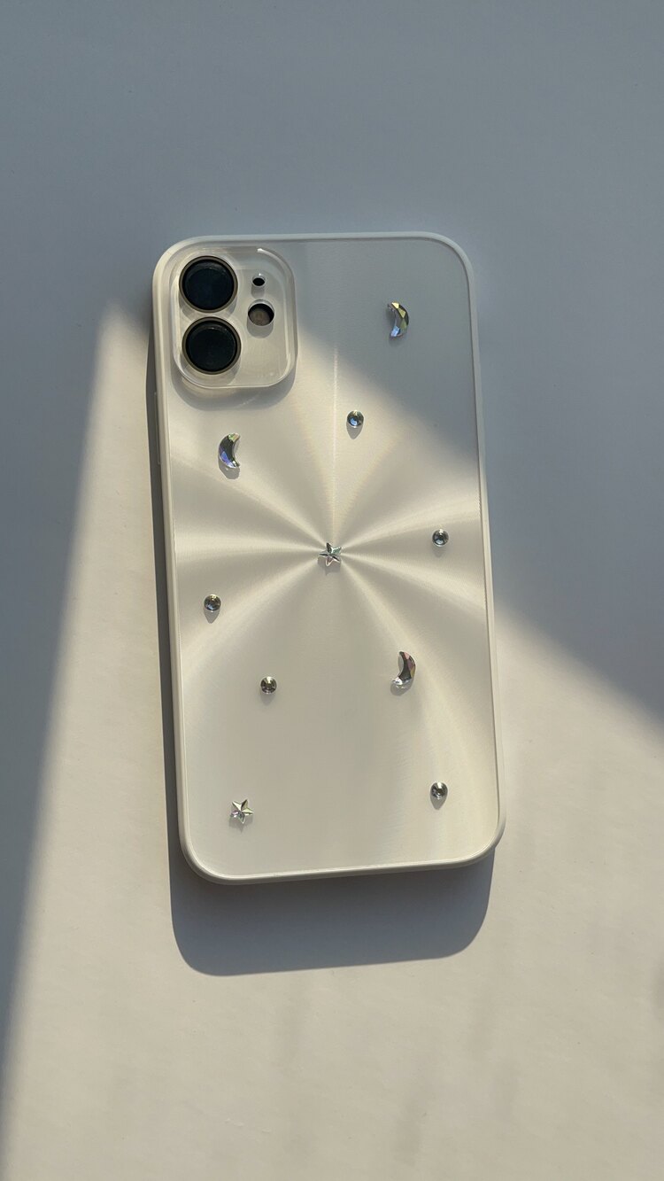 iPhone 12 Beyaz Ay Yıldız Telefon Kılıfı