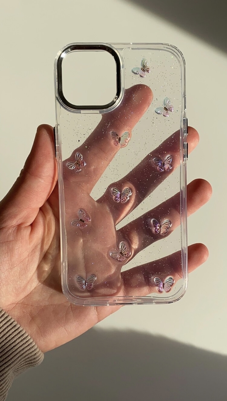 iPhone 14 Plus/ 15 Plus Kelebek Telefon Kılıfı 