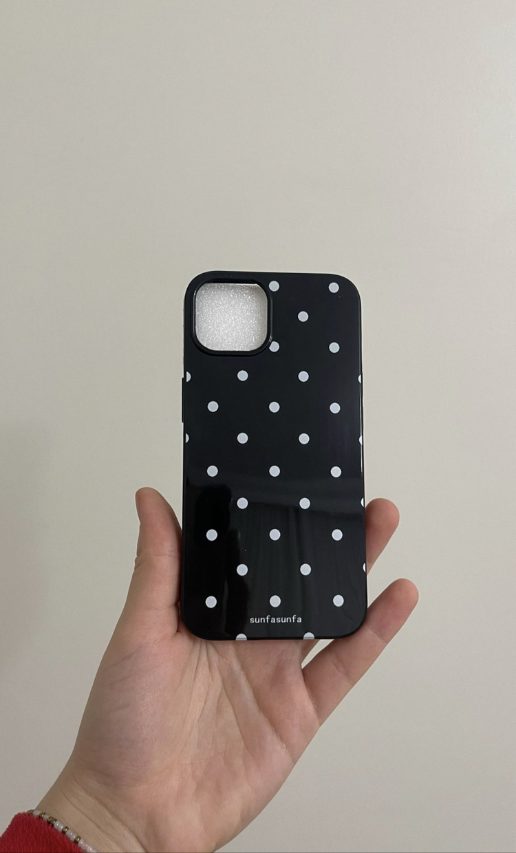 iPhone 13/14/15 Dalmaçya Siyah Telefon Kılıfı 
