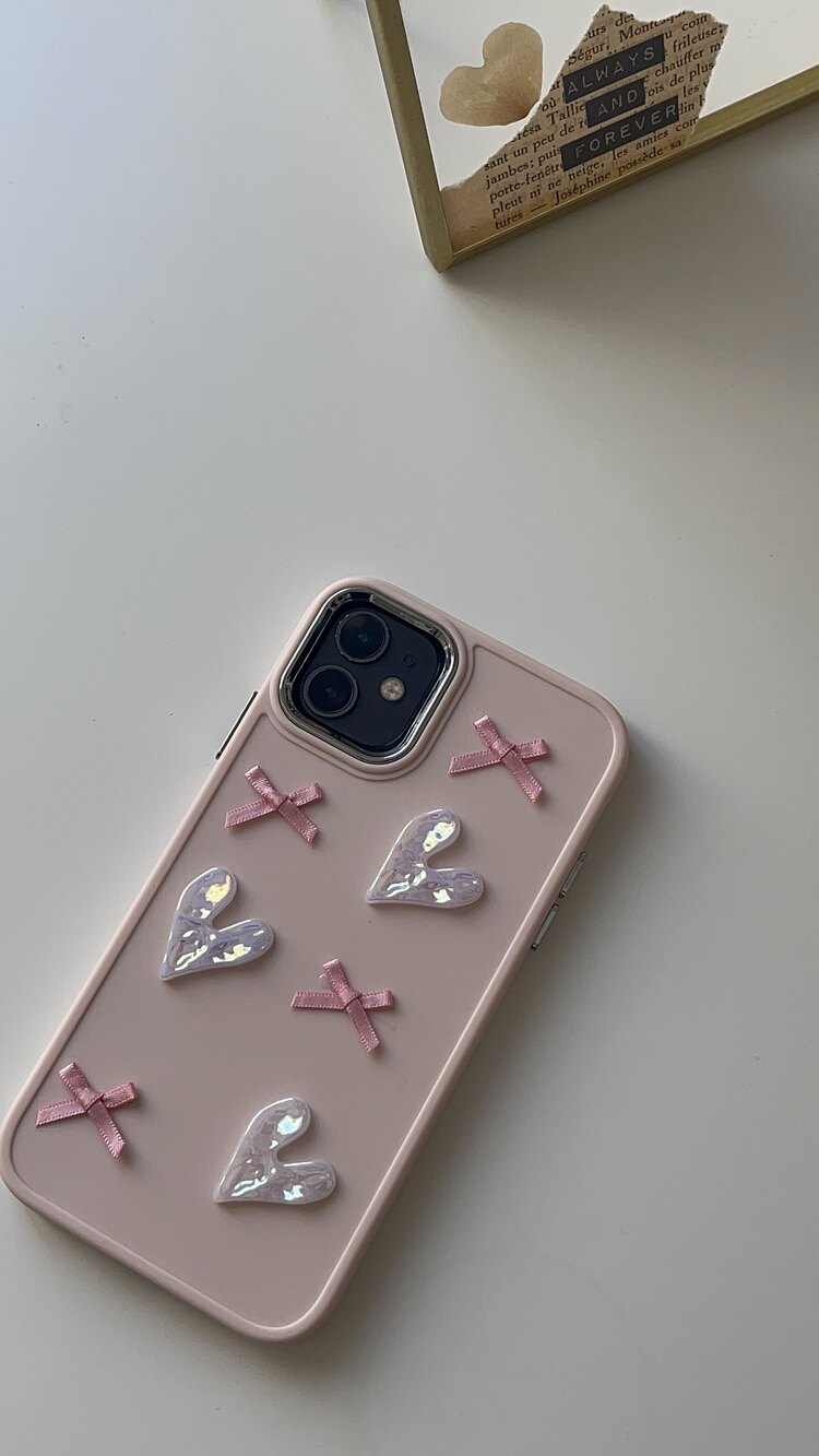 iPhone 14 Plus/ 15 Plus Kurdele Pembe Telefon Kılıfı