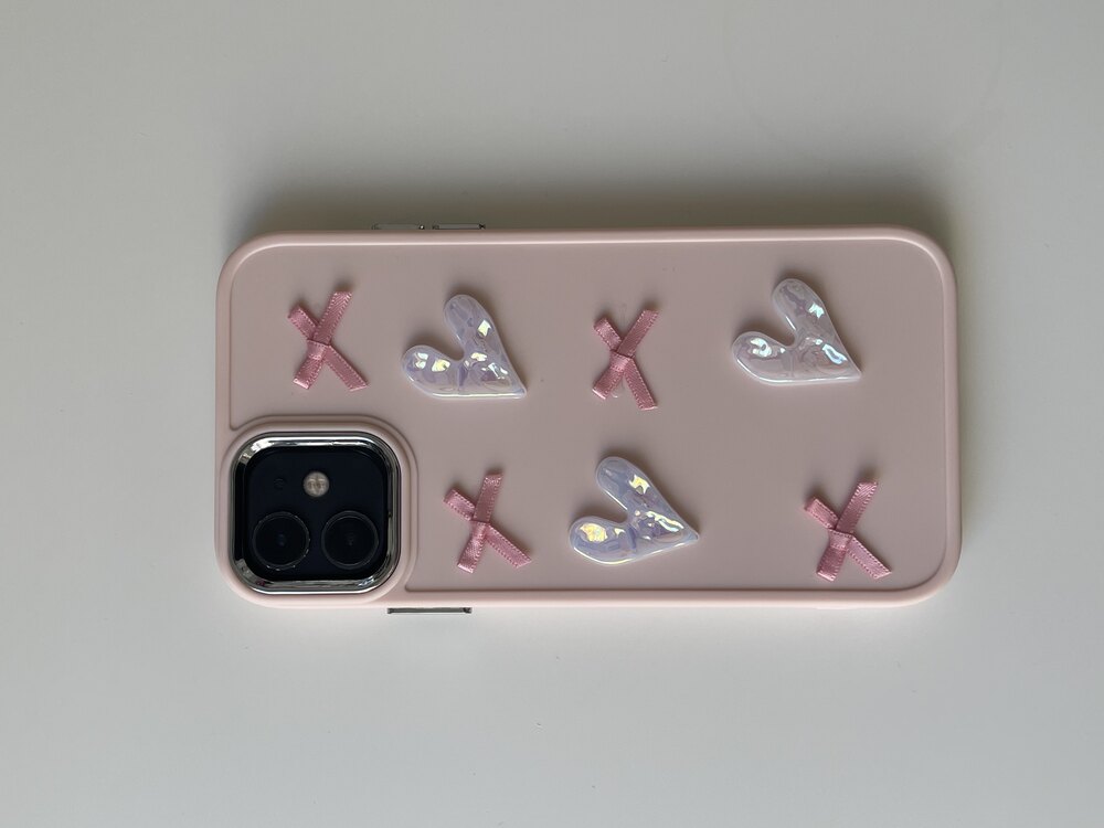 iPhone 14 Plus/ 15 Plus Kurdele Pembe Telefon Kılıfı