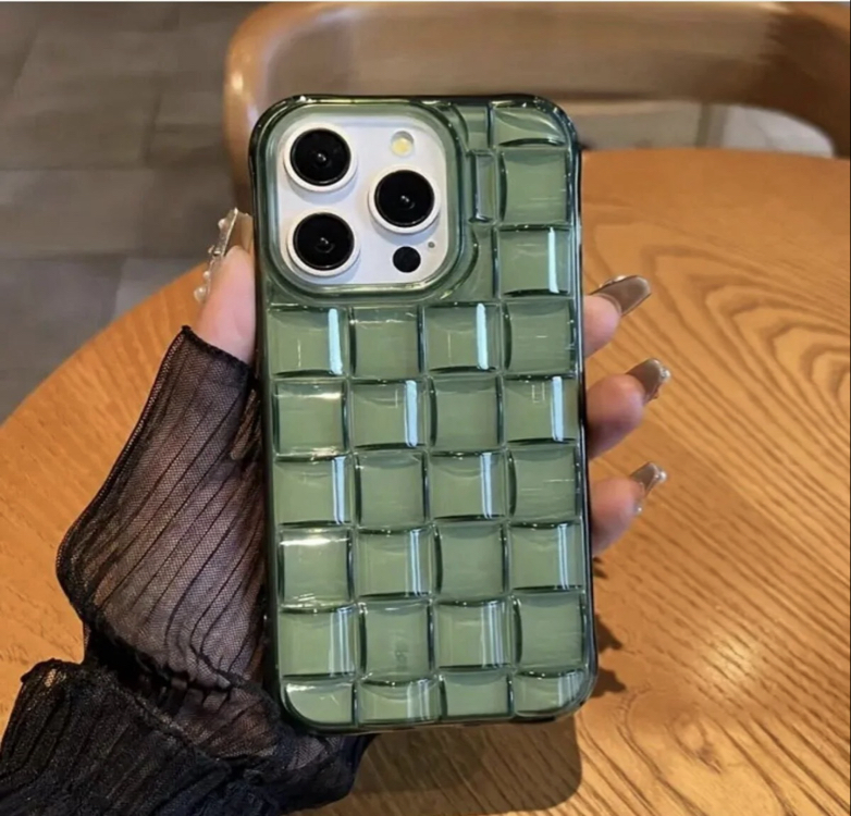 iPhone 16 Pro Yeşil Örgü Telefon Kılıfı