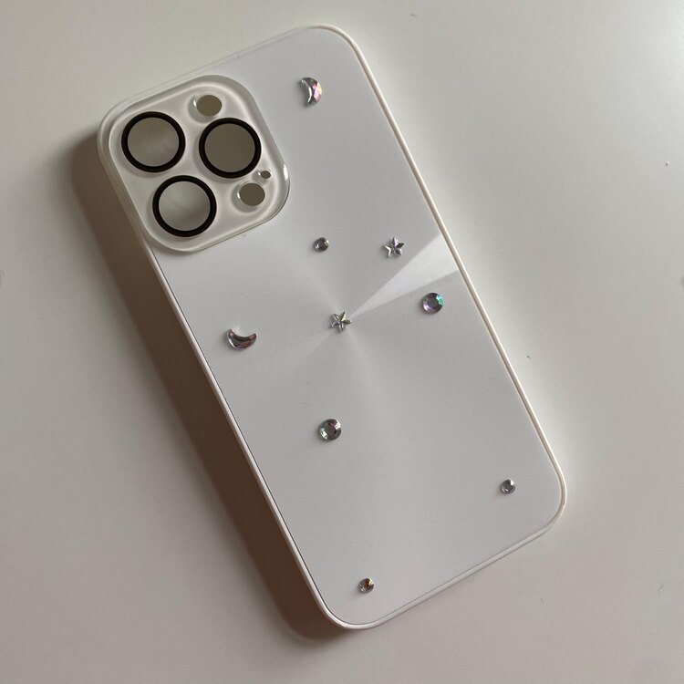 iPhone 13 Pro Max Beyaz Ay Yıldız Telefon Kılıfı