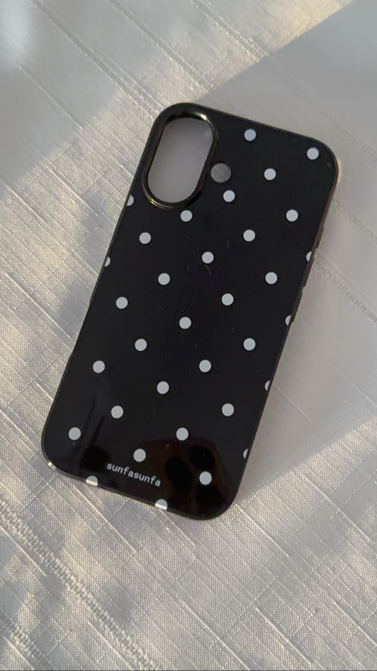 iPhone 14 Pro/ 15 Pro Dalmaçya Siyah Telefon Kılıfı 