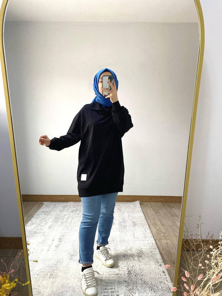 Gömlek yaka sweat 