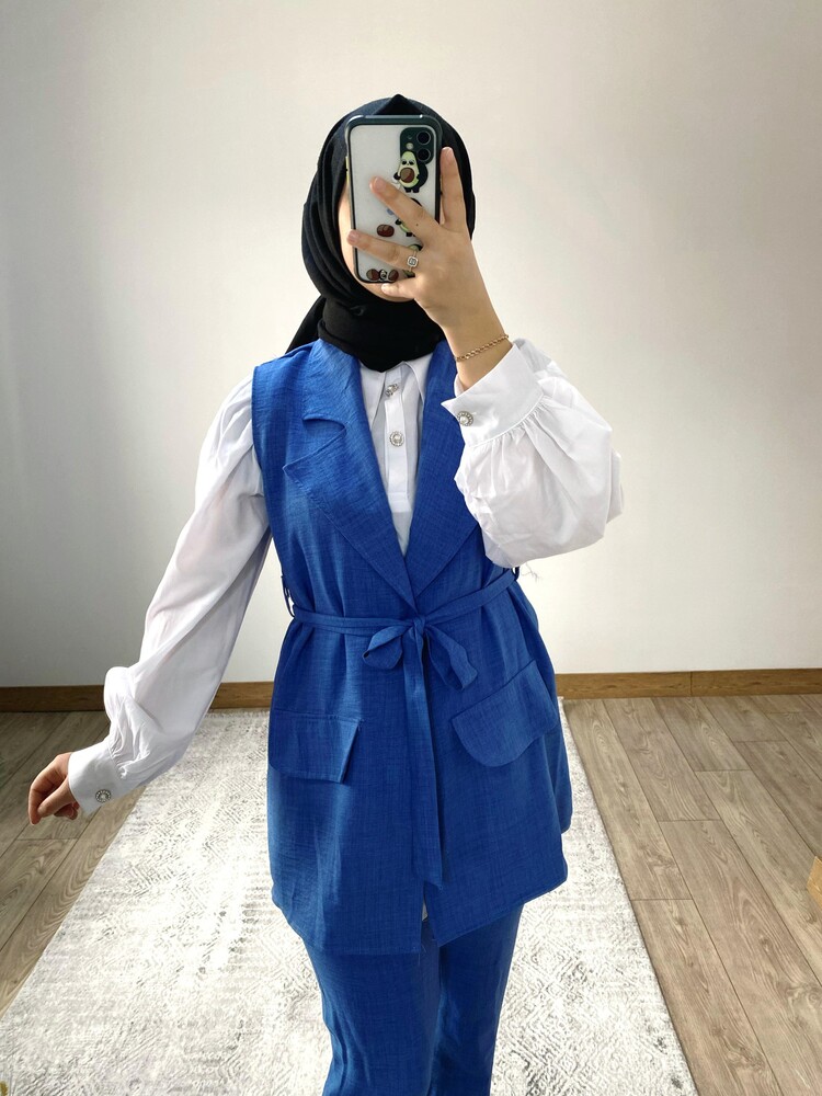 Mavi 3lü takım