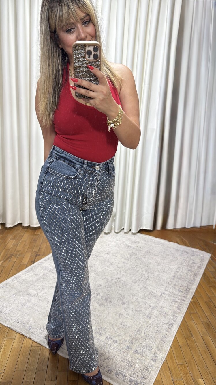 Taşlı jean