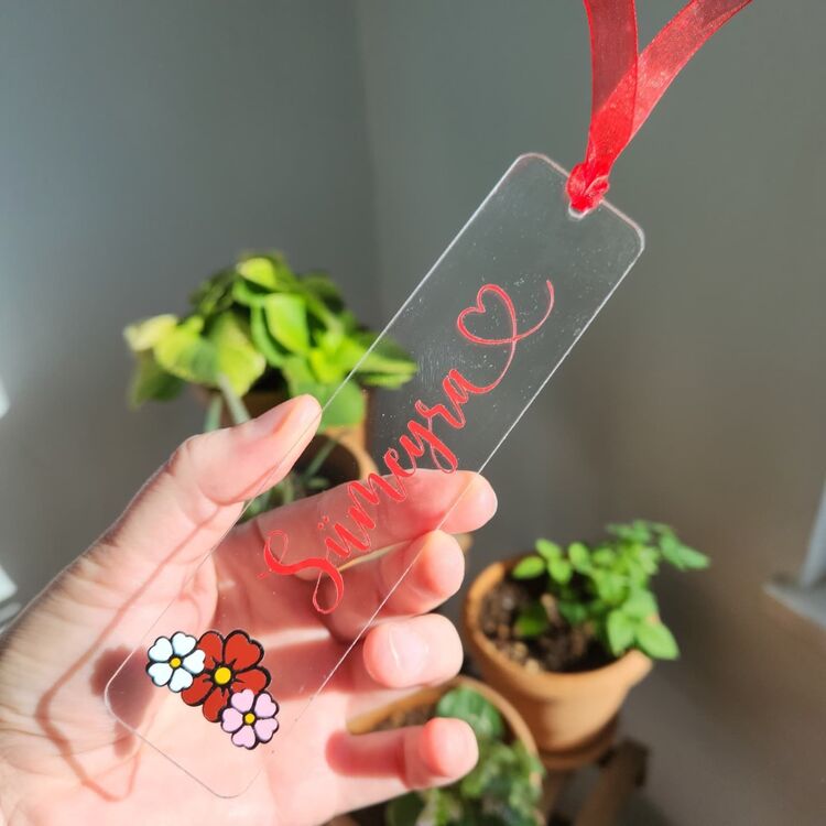 Gelincik bardak altlığı ve kitap ayracı seti