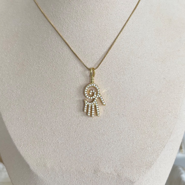 Hamsa Sarmal Kolye | Çelik