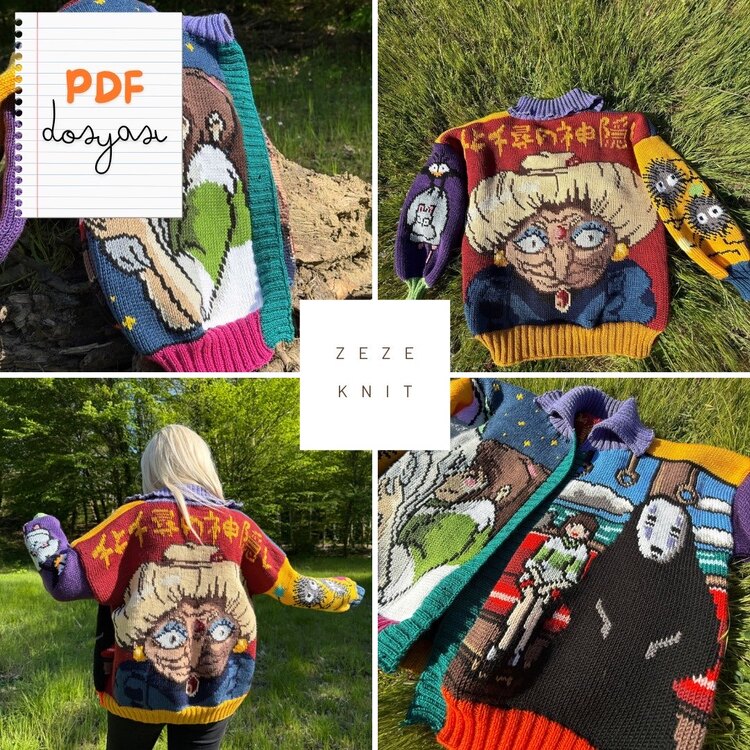Spirited Away Figürlü Hırka Tarifi PDF+Video