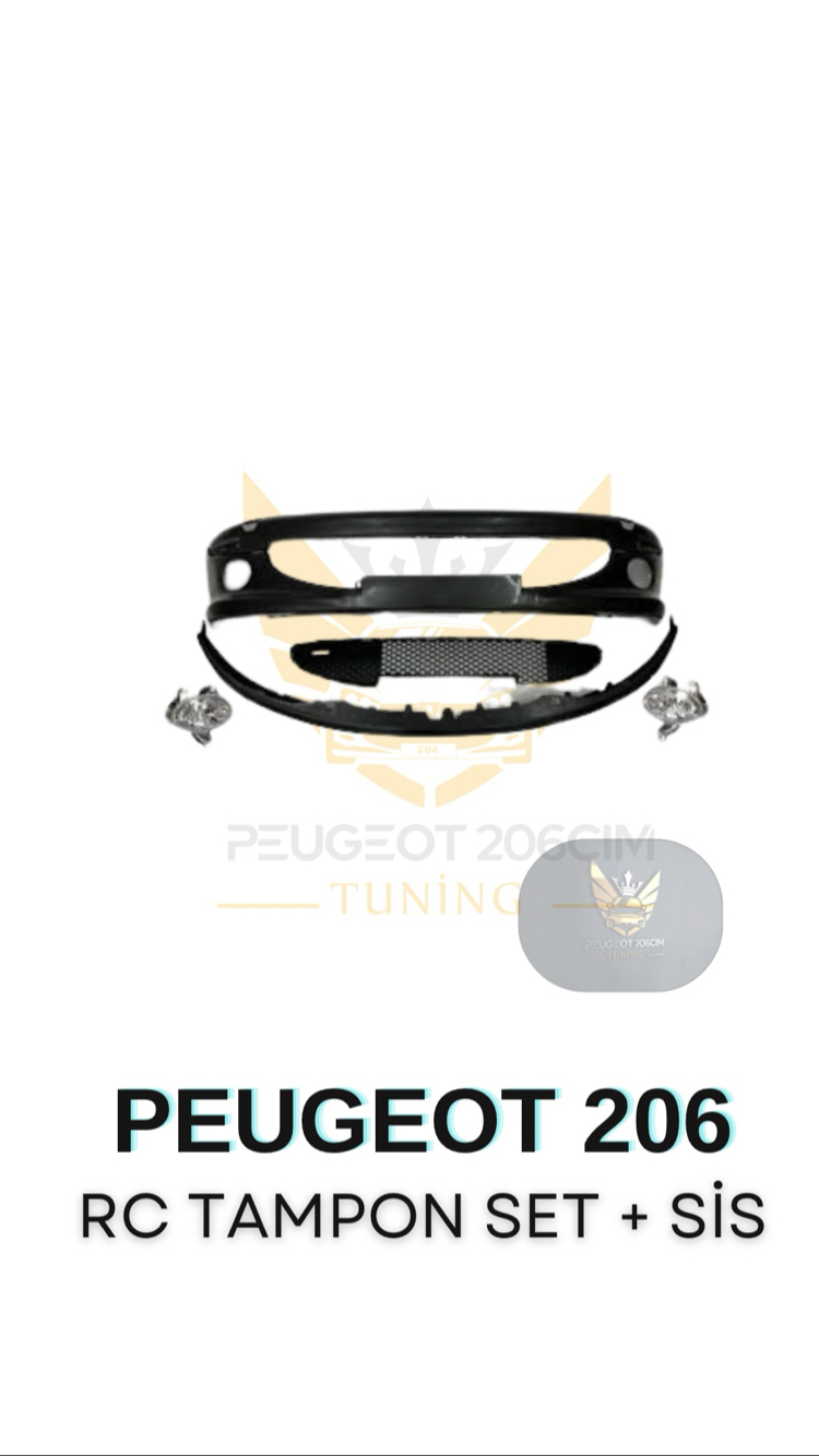 Peugeot 206 rc tampon set sisli dolu