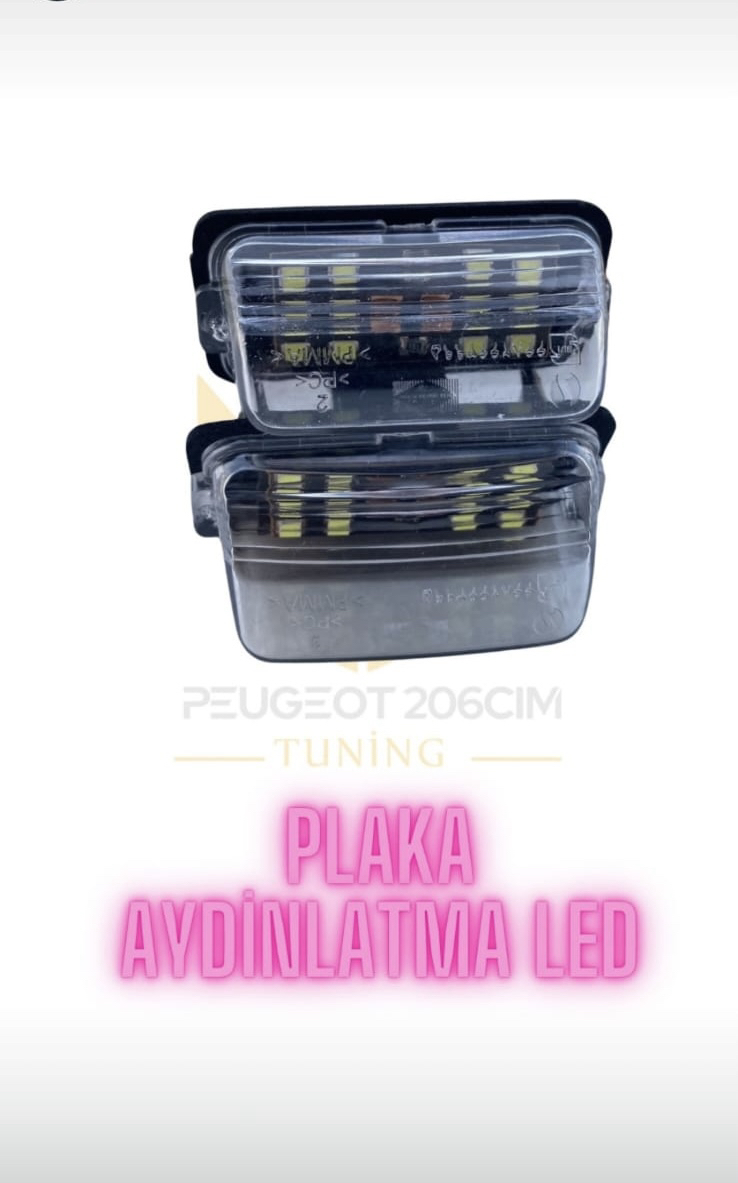 206 plaka led aydınlatma( kargo dahil)