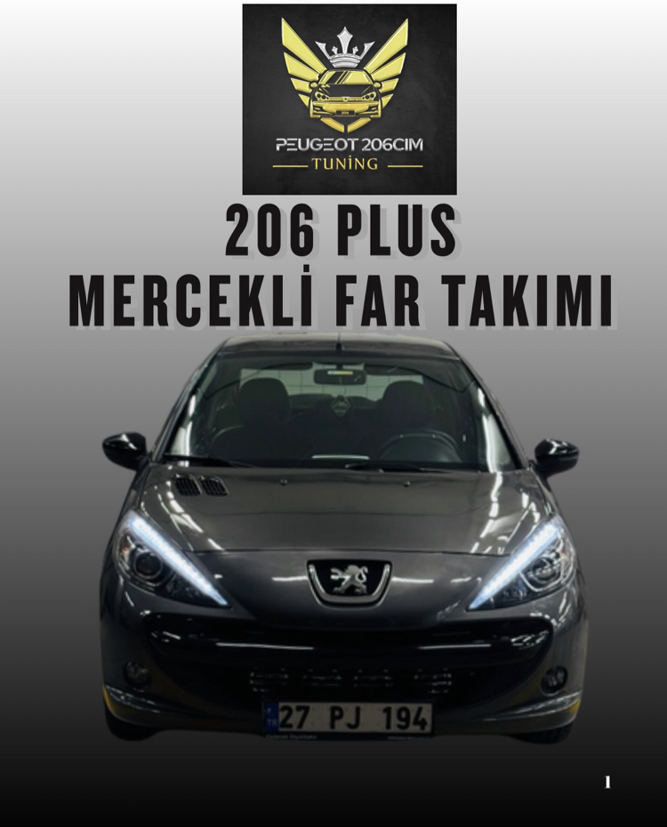 Peugeot 206+plus mercekli far takımı