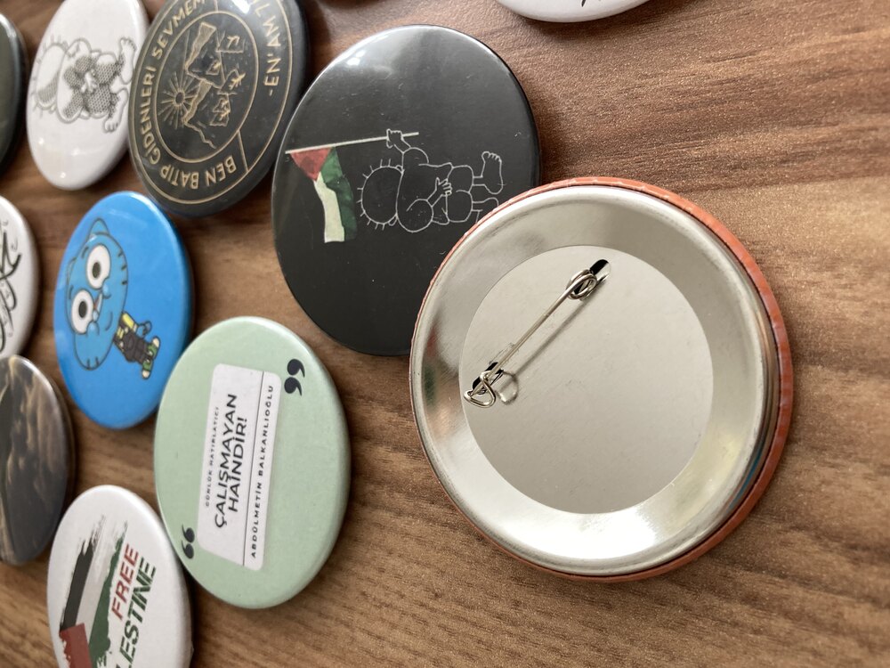 5 adet metal rozet