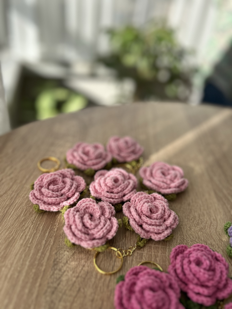 10’lu Gül örgü anahtarlık