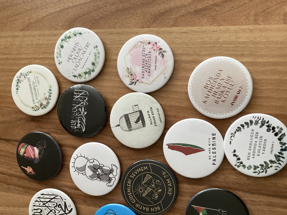 5 adet metal rozet