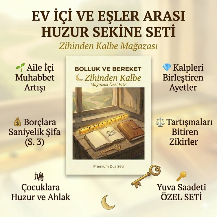Ev İçi ve Eşler Arası Huzur Sekine Seti | 10 Güçlü Aile Duası Rehberi